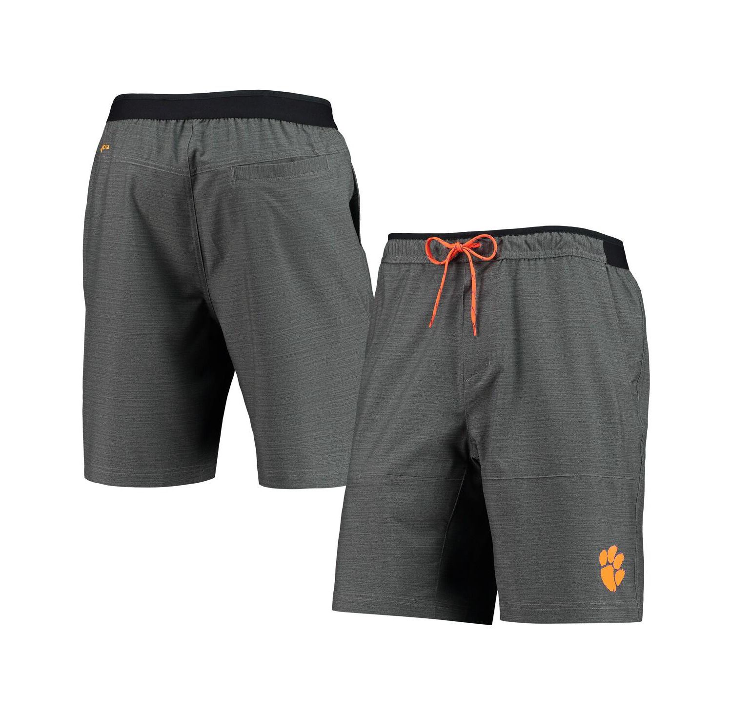 Men's Heathered Gray Clemson Tigers Twisted Creek Omni-Shield Shorts