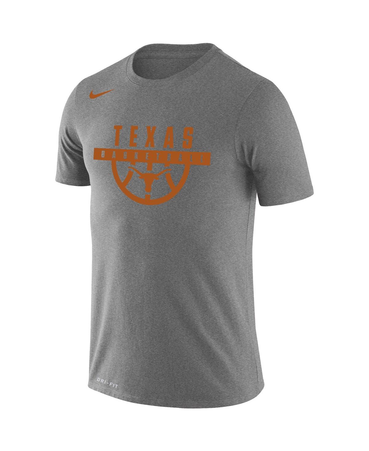 Shop Nike Men's  Gray Texas Longhorns Basketball Drop Legend Performance T-shirt