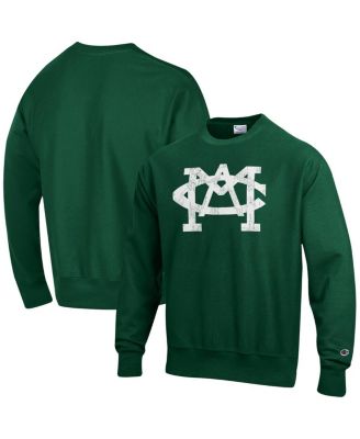 Men's Green Michigan State Spartans Vault Logo Reverse Weave Pullover Sweatshirt
