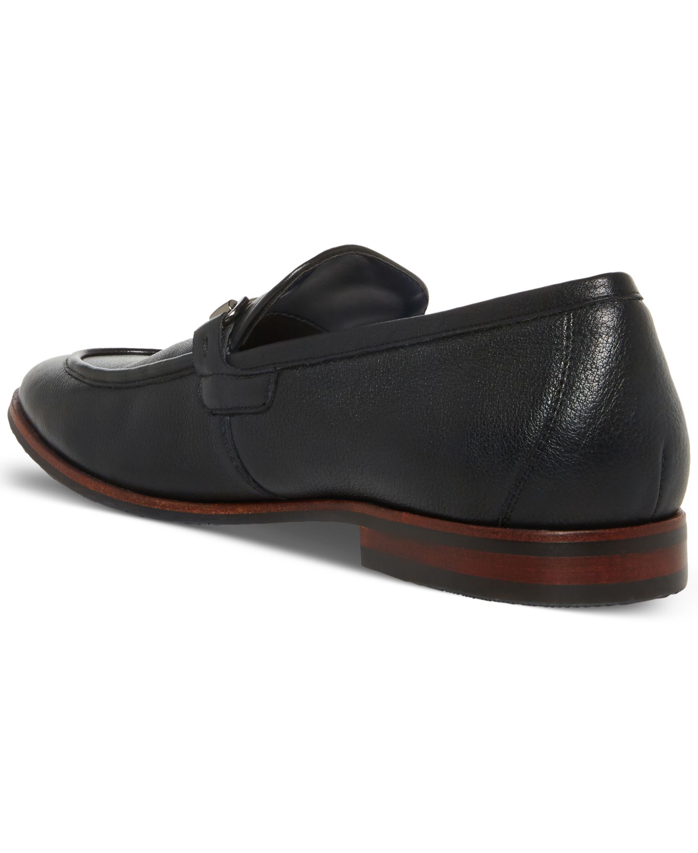 Мужские туфли Steve Madden Caspin Bit Dress Loafer, цвет: Чёрный кожаный — фото 6