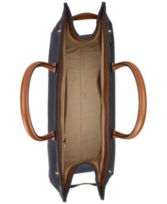 Lauren Ralph Lauren Canvas Large Devyn Tote Bag - Macy's