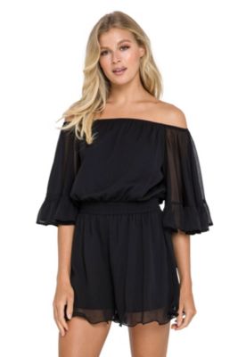 Women's Ruffled Sleeve Romper