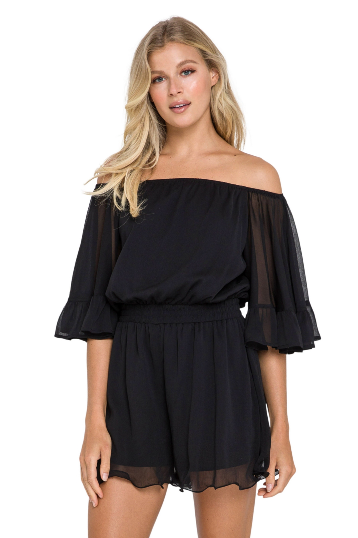 endless rose Women's Ruffled Sleeve Romper