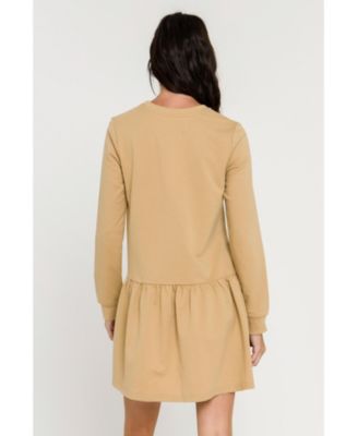 Women's Knit Unbalanced Seam Dress
