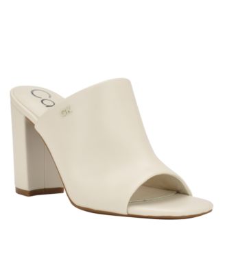 Calvin Klein women mules in white genuine leather 2375DST0964A