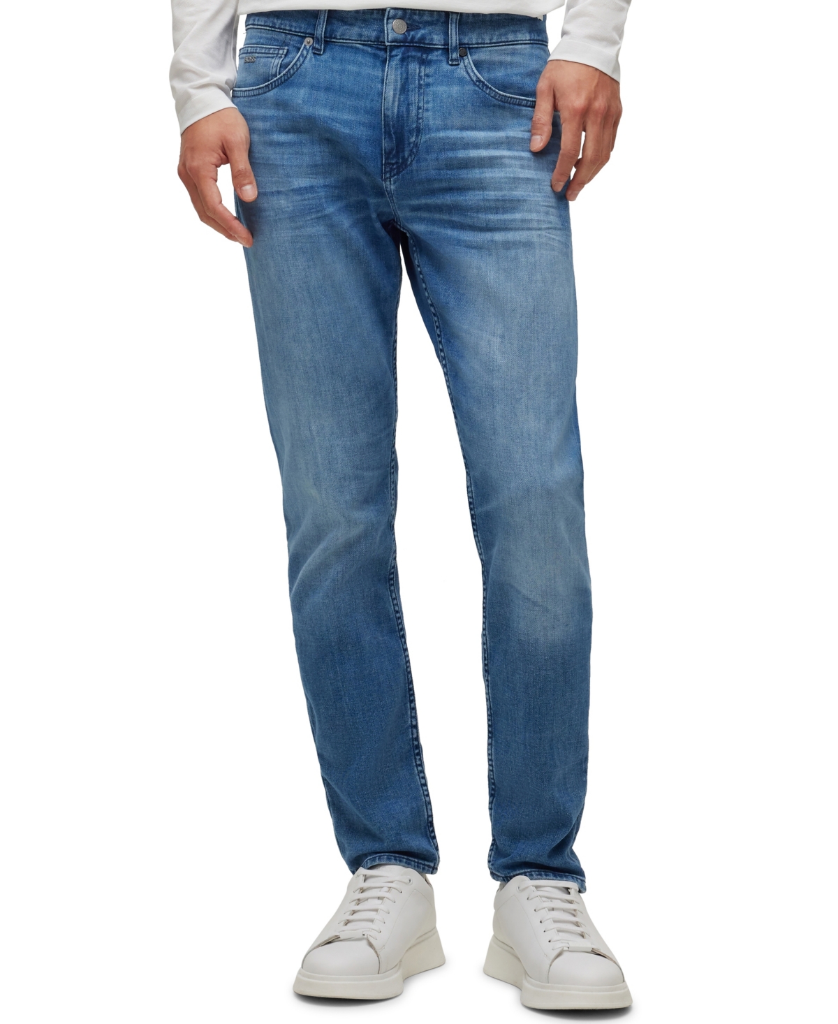 Boss by Hugo Boss Men's Slim-Fit Super-Soft Stretch Denim Jeans - Bright Blue