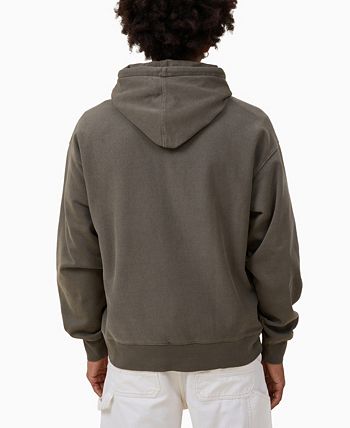 Cotton on Men's Oversized Fleece Long Sleeve Hoodie - Washed Black - Size S