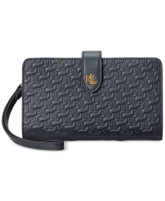 Lauren Ralph Lauren - Logo-Debossed Leather Tech Wristlet