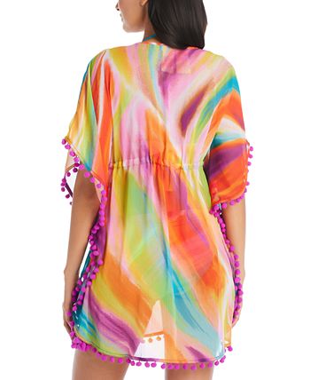 Bleu Rod Beattie Multi Run Wild Chiffon Caftan
