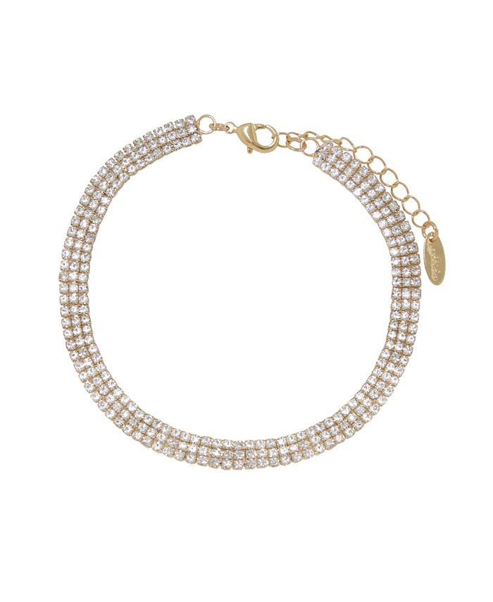 ETTIKA Unexpected 18K Gold Plated Sparkle Anklet - Macy's