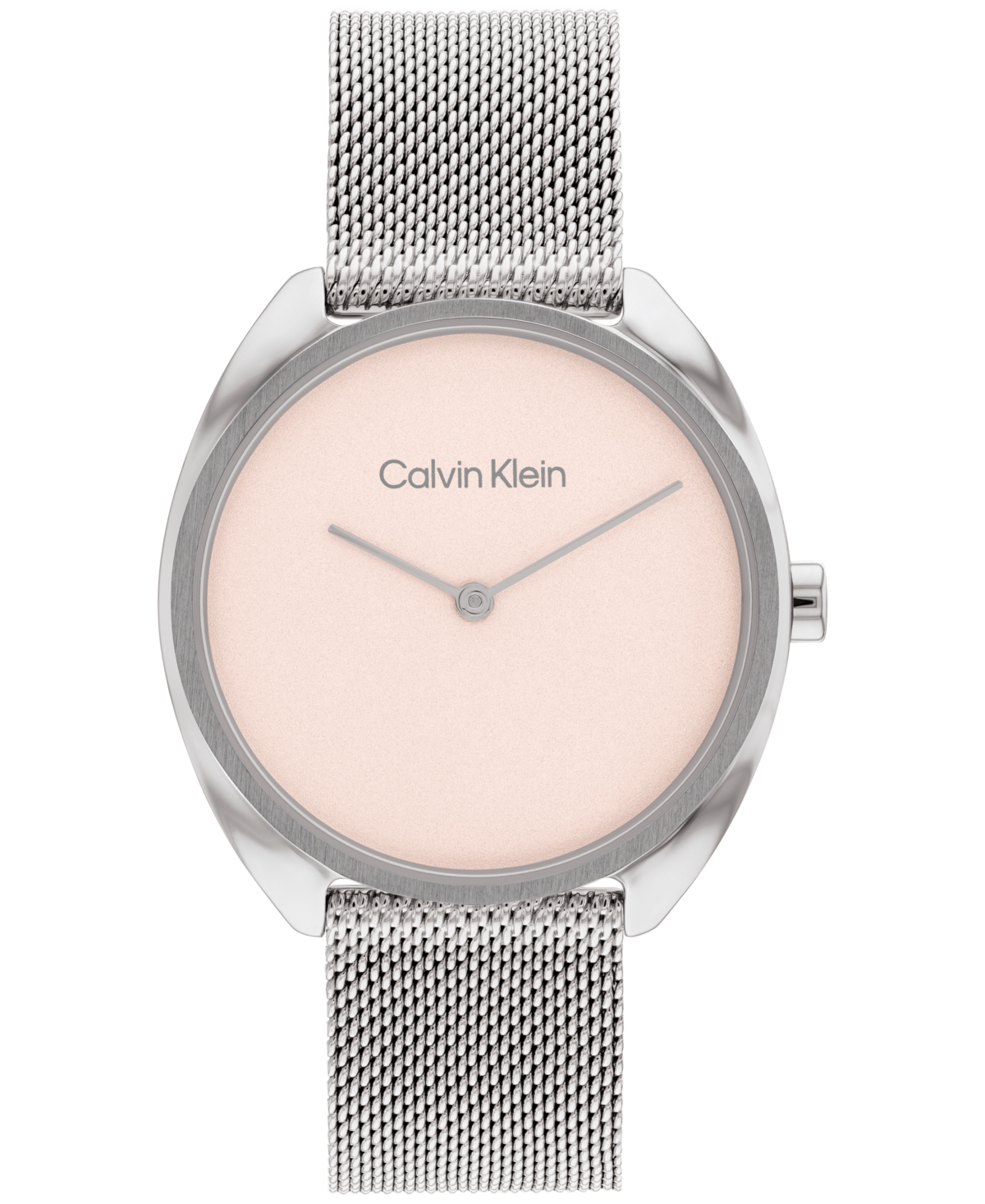 Calvin Klein Women's Silver-tone Stainless Steel Mesh Bracelet Watch 34mm