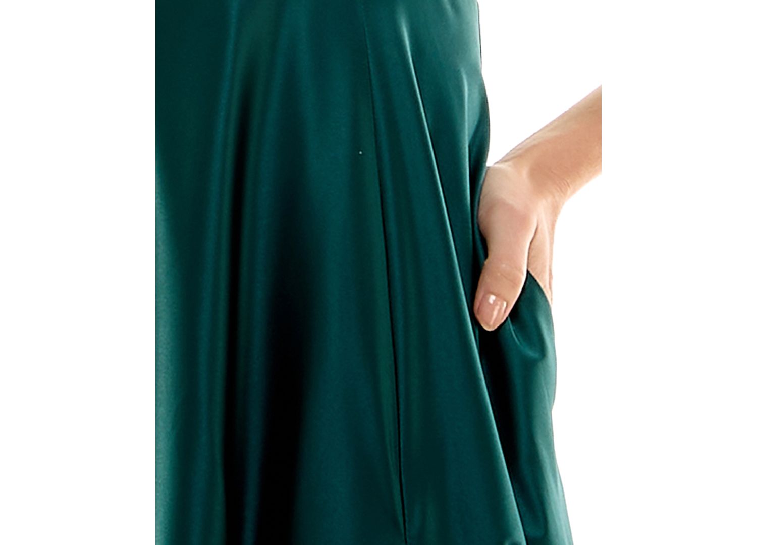 Juniors' Corset High-Slit Gown
