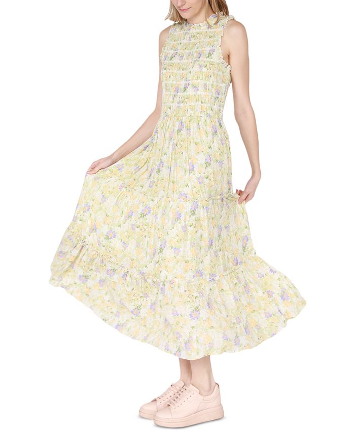 Black Tape Women's Ruffled Tiered Floral Maxi Dress - Macy's