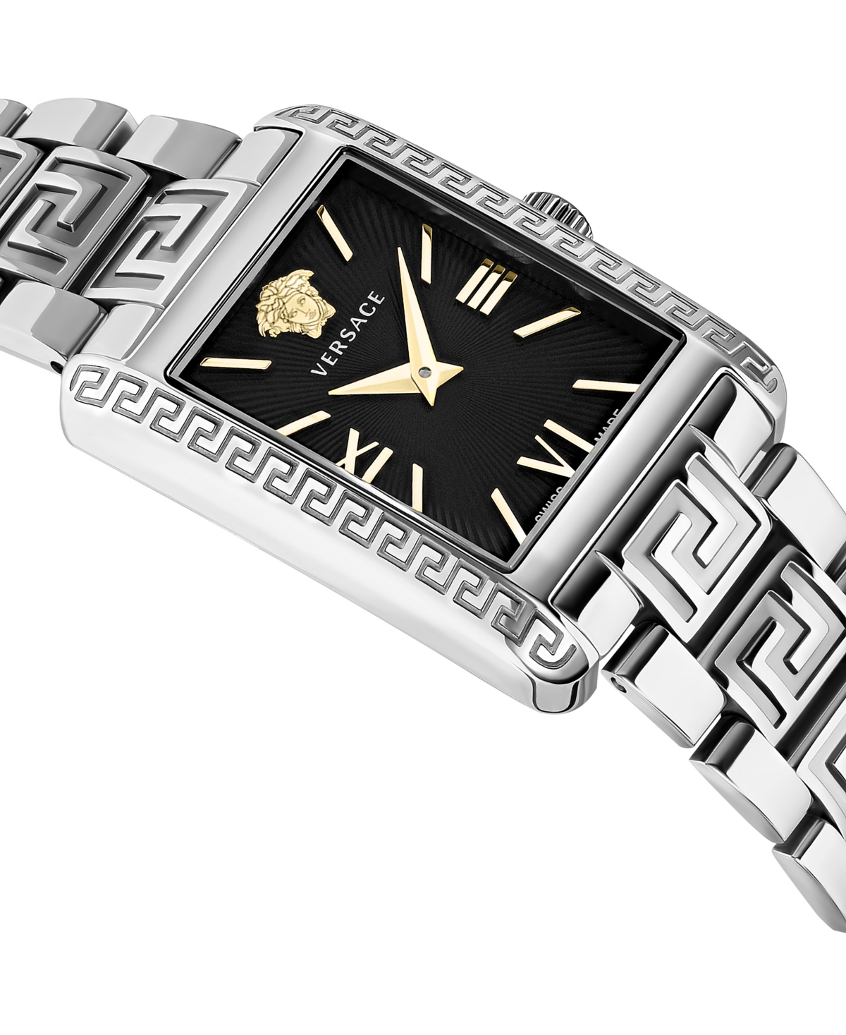 Shop Versace Women's Swiss Tonneau Stainless Steel Bracelet Watch 23x33mm