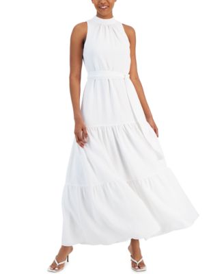 Anne Klein - Women's Halterneck Tiered Maxi Dress