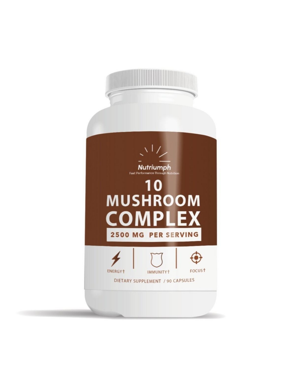 Mushroom Complex - Focus & Energy Supplement - 10 Mushroom Master Blend - Lions Mane Reishi Cordyceps Chaga Maitake, Shitake Turkey Tail Mus