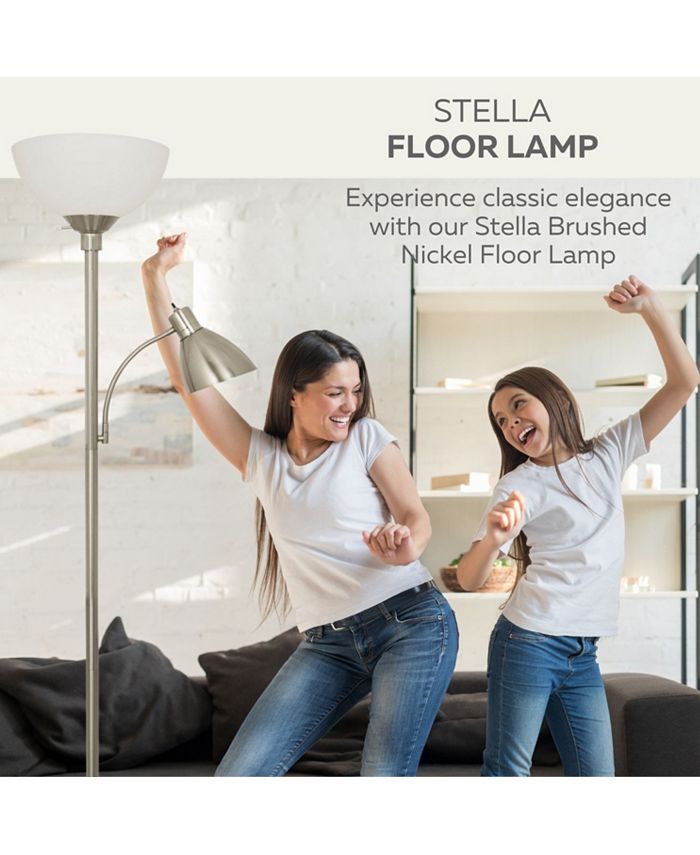 LIGHTACCENTS Floor Lamp with Reading Light Modern Living Room Lamp