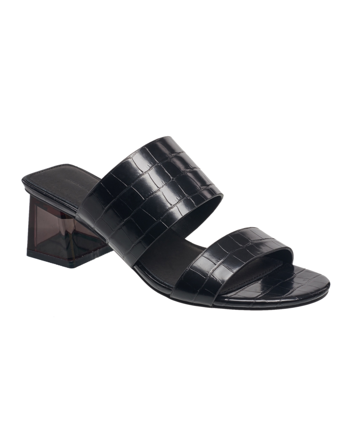 Shop French Connection Women's Slide On Block Heel Sandals In Black
