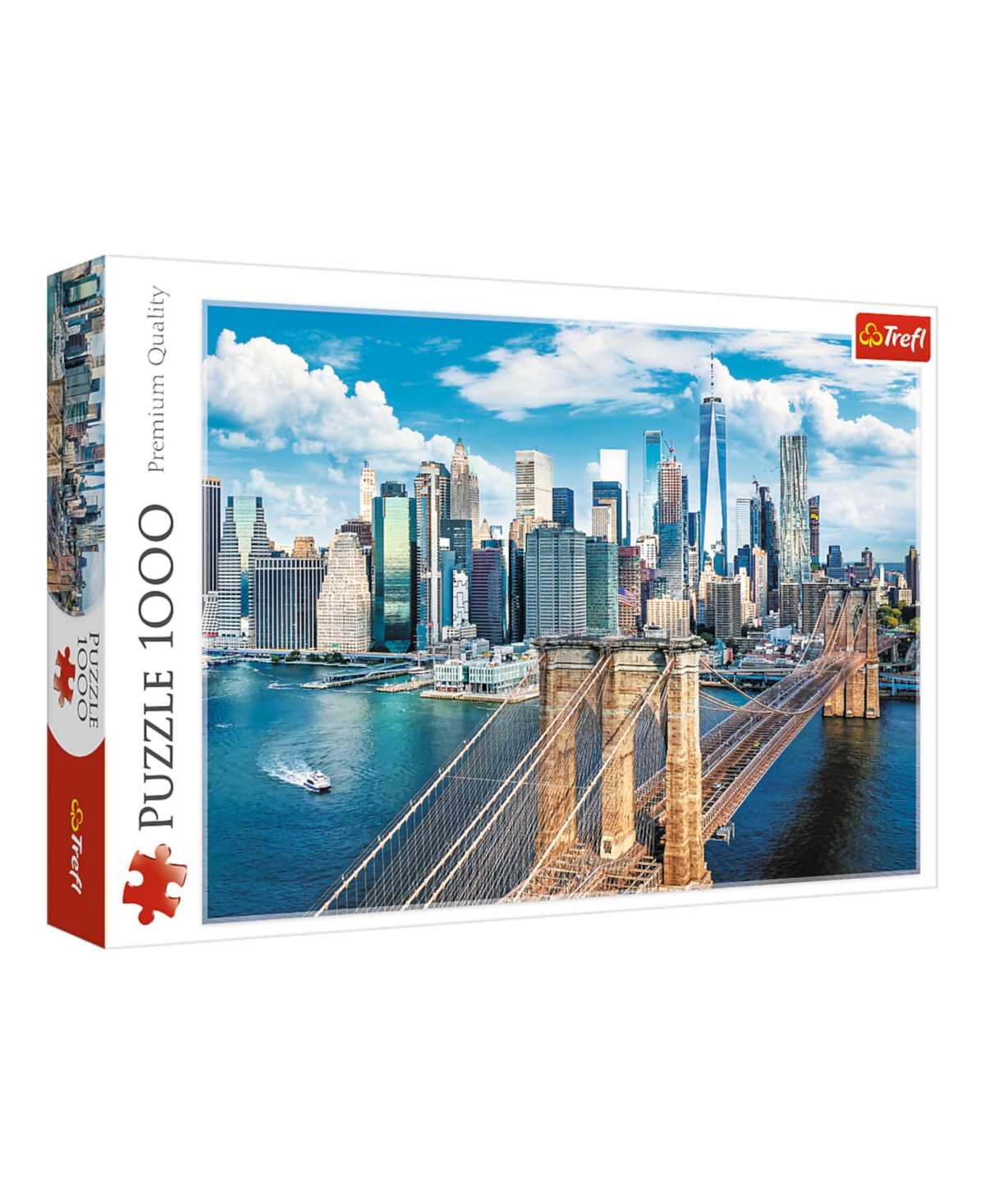 Trefl Red 1000 Piece Puzzle- Brooklyn Bridge, New York, Usa In Multi
