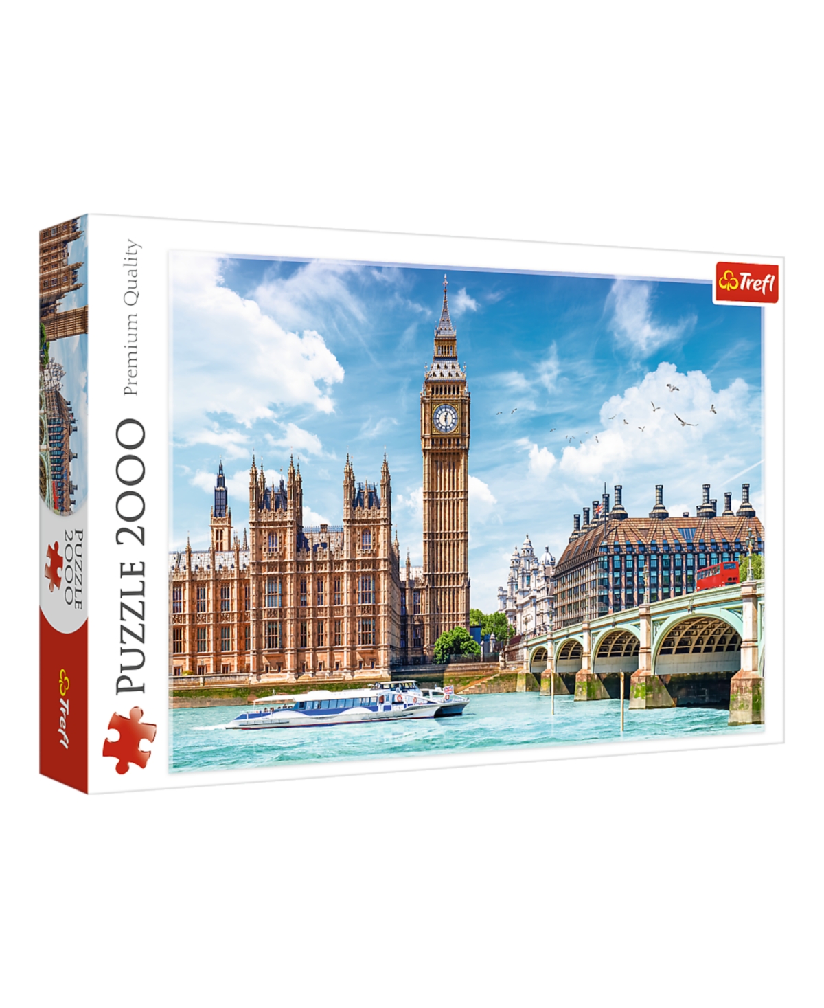 Trefl Kids' Red 2000 Piece Puzzle- Big Ben, London, England In Multi