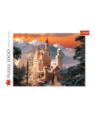 Red 3000 Piece Puzzle - Wintry Neuschwanstein Castle, Germany / Kirch