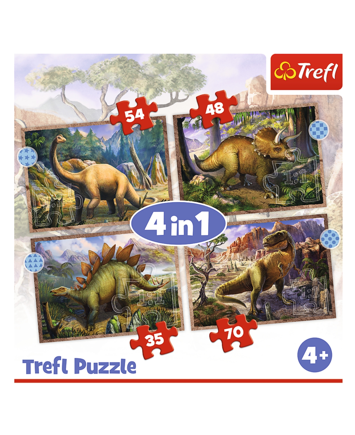 Trefl Kids' Preschool 4 In 1 Puzzle In Multi