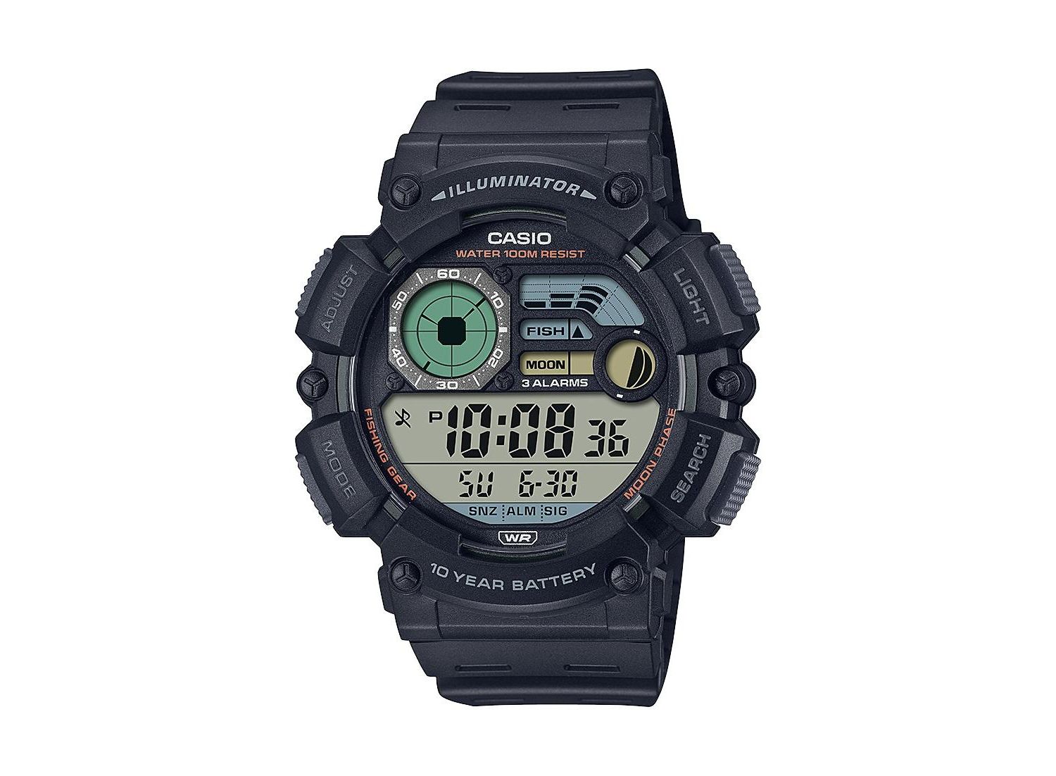 Men's Digital Black Resin Watch 50.1mm, WS1500H-1AV