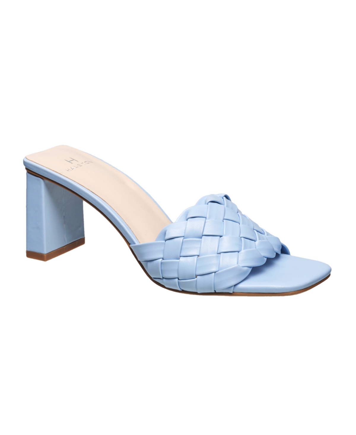 H Halston Women's Woven Slide Dress Sandals In Light Blue