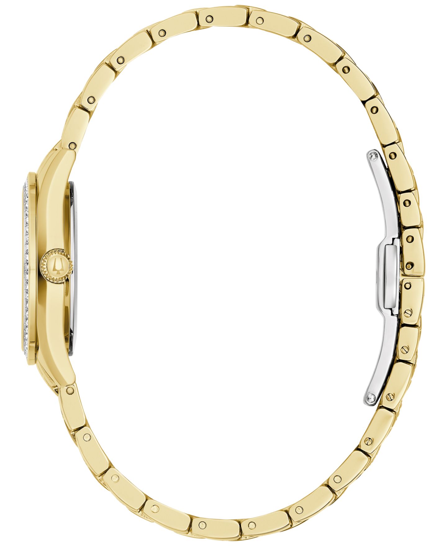Женские часы Bulova Crystal Gold-Tone Stainless Steel Bracelet Watch 29mm — фото 2