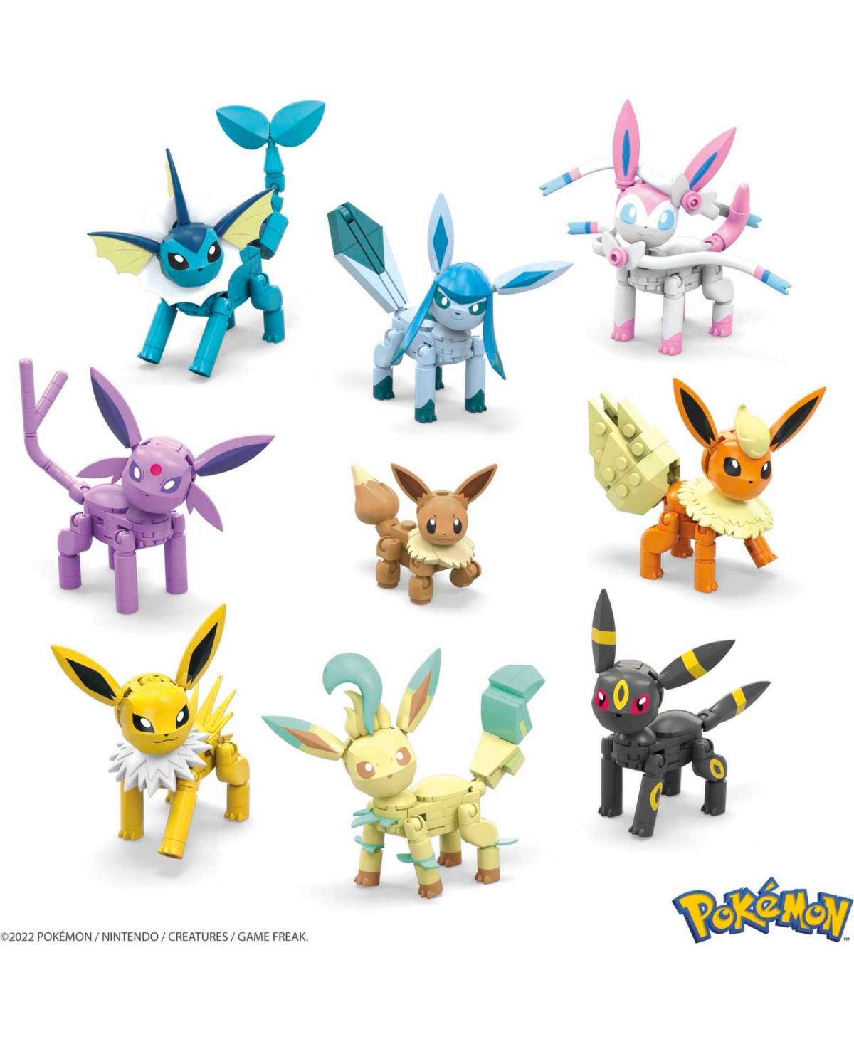 Mega Construx Pokemon Every Eevee Evolution Toy Building Set In Multi-color