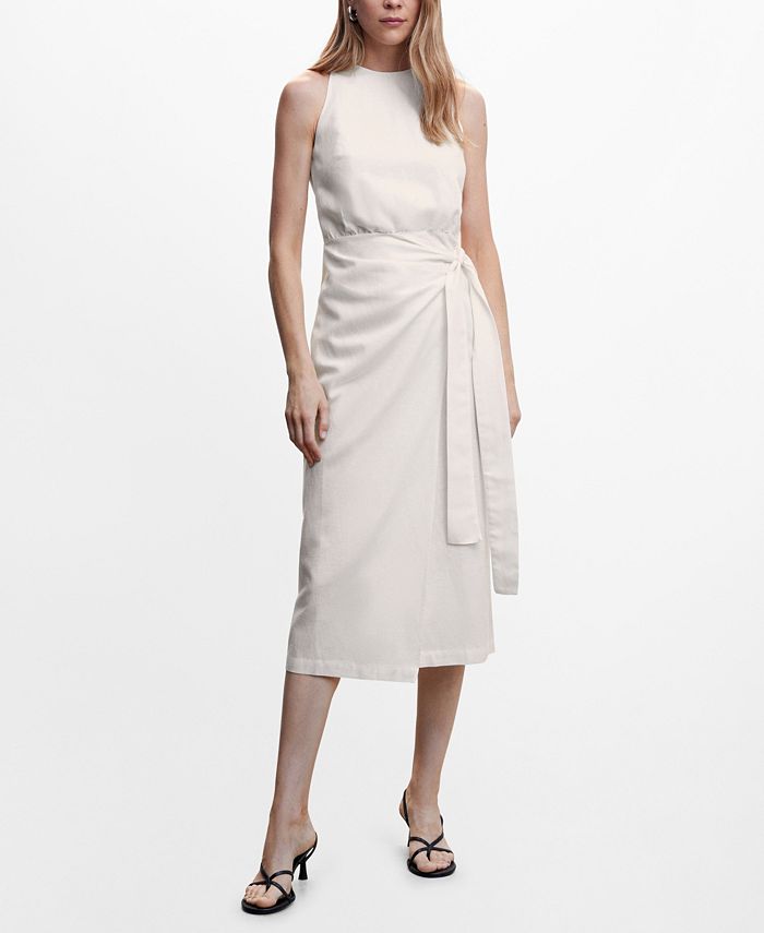 MANGO Women s Side Bow Sleeveless Dress Macy s