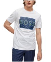 BOSS - Cotton-jersey regular-fit T-shirt with monogram pattern