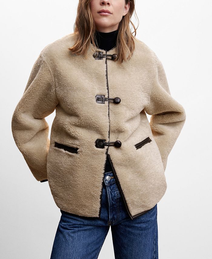 Fur jacket mango new arrivals