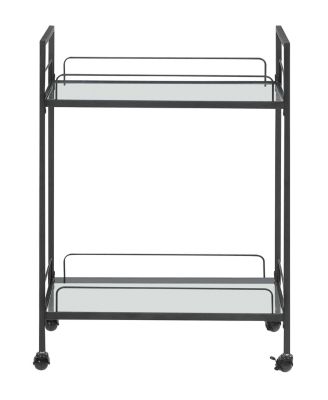 Serving Cart with Glass Shelves