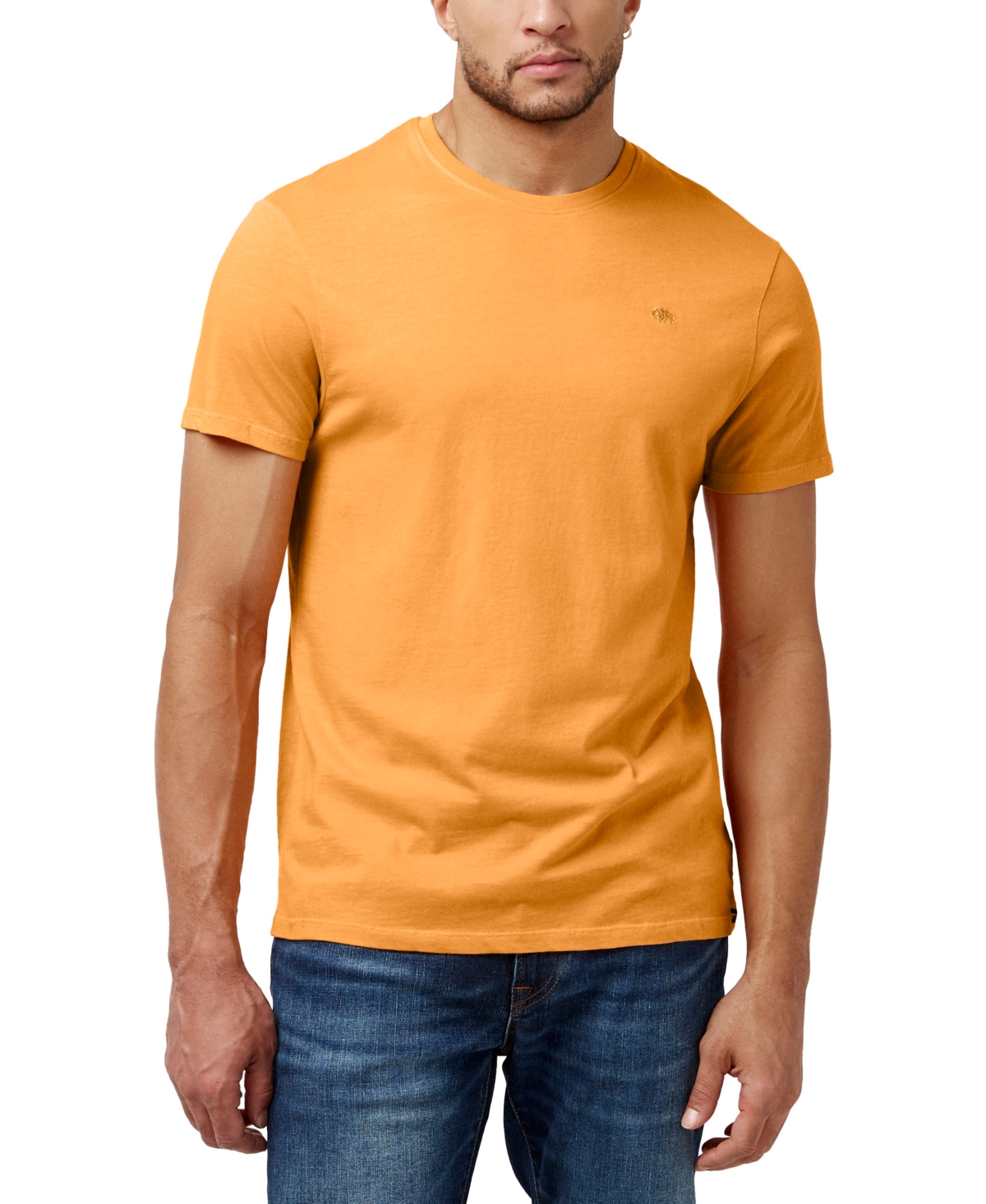 Buffalo David Bitton Buffalo Men's Supima Cotton Tipima T-shirt In Tangerine