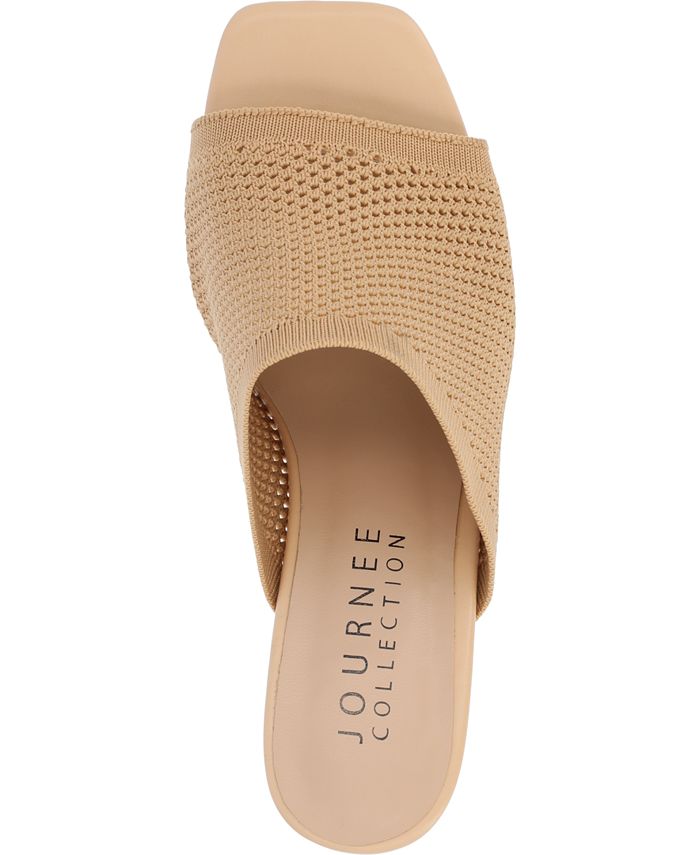 Journee Collection Women's Leighton Soft Knit Sandals Macy's