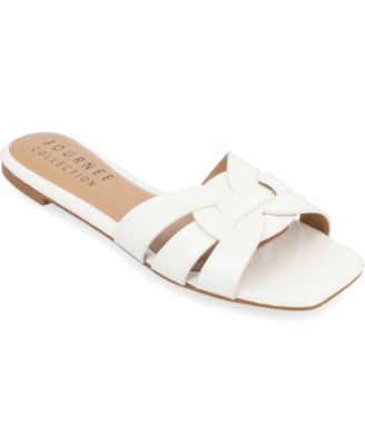 Journee Collection White outlet Norra Espadrille Wedge Sandal