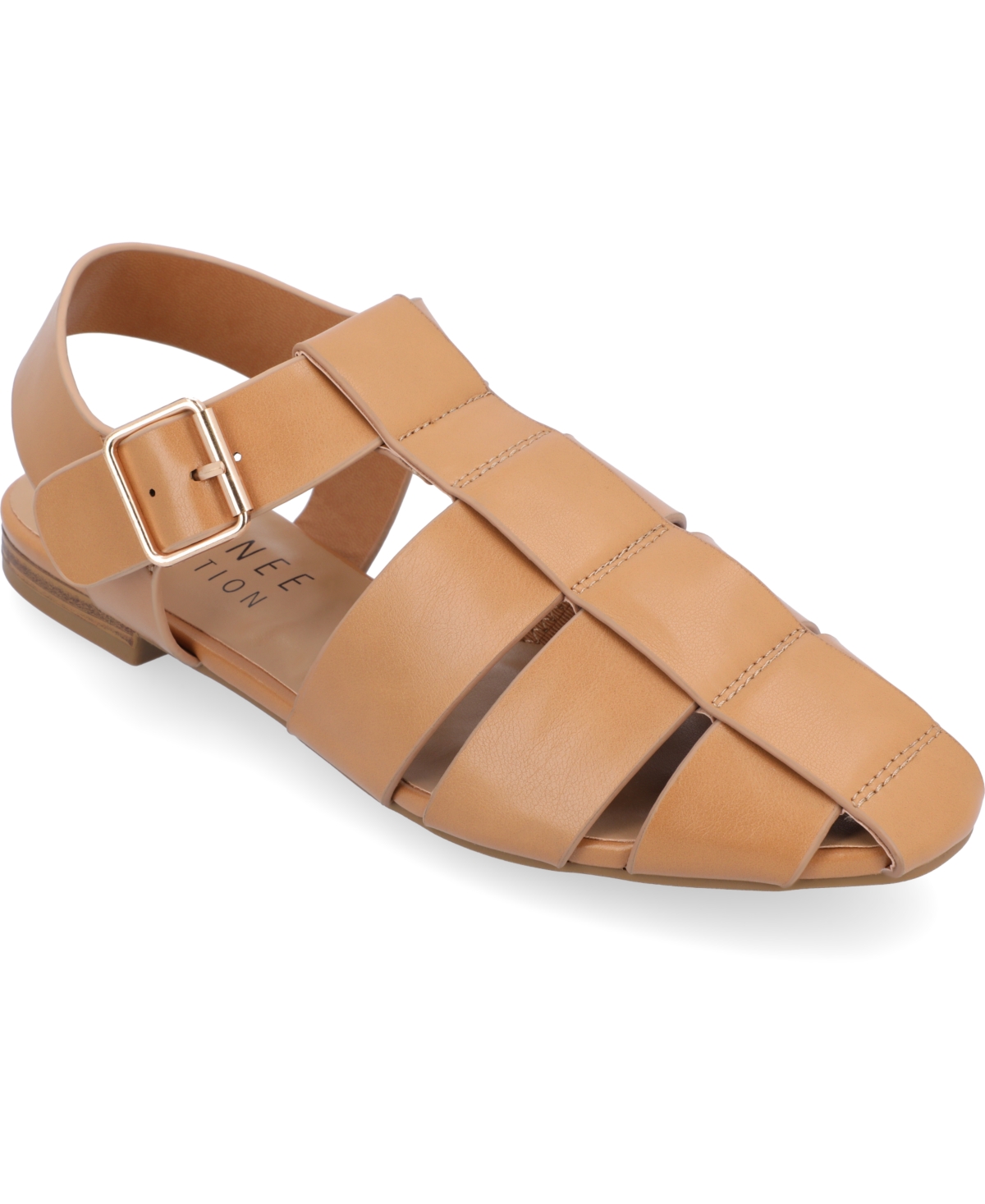 Shop Journee Collection Women's Cailinna Caged Flats In Tan