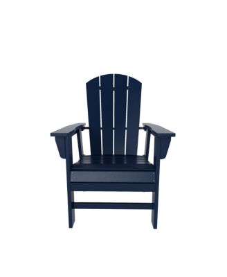 HDPE All-Weather Outdoor Patio Shell-Back Adirondack Dining Chair