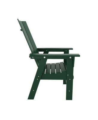 Outdoor Patio Modern Adirondack Dining Chair Weather Resistant