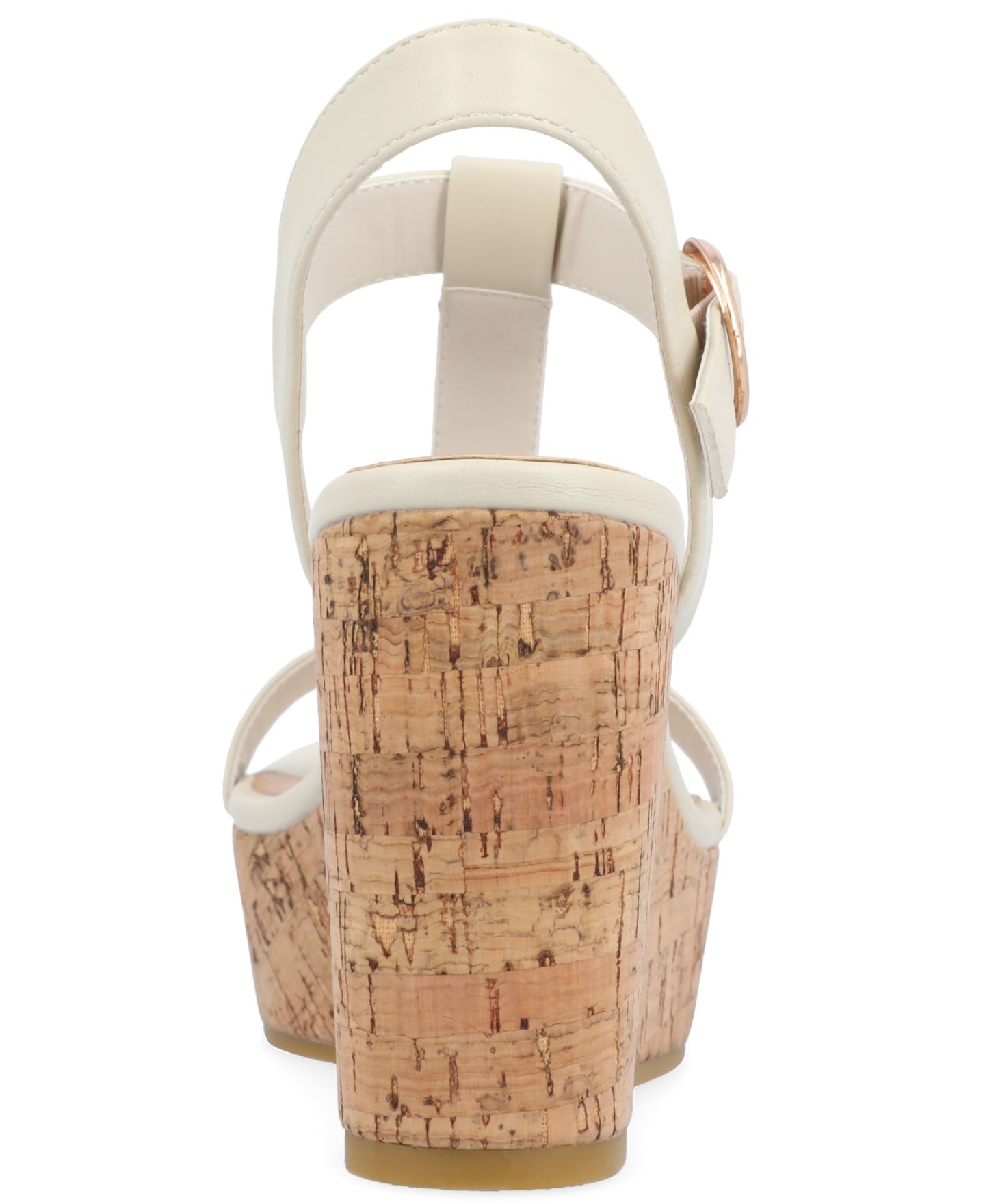 Женские сандалии Journee Collection Matildaa Platform Wedge, цвет: Костяной — фото 3