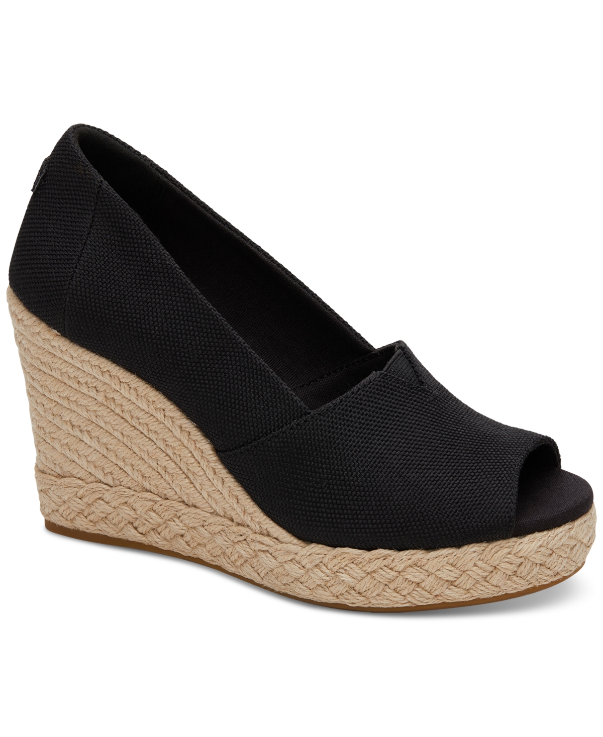 TOMS WOMEN'S MICHELLE RECYCLED PEEP-TOE ESPADRILLE WEDGES