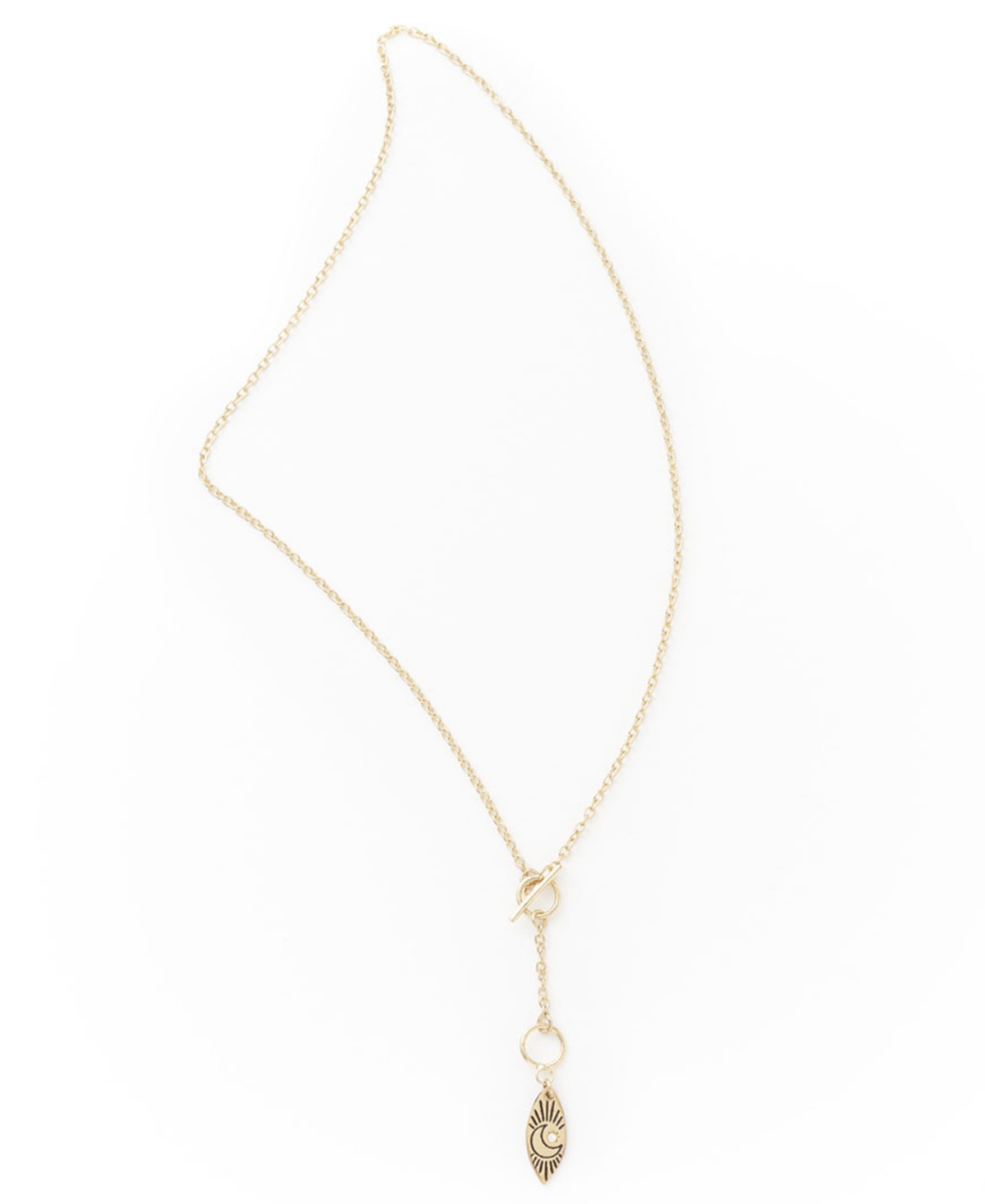 Gold-Tone Moon Necklace - Brass