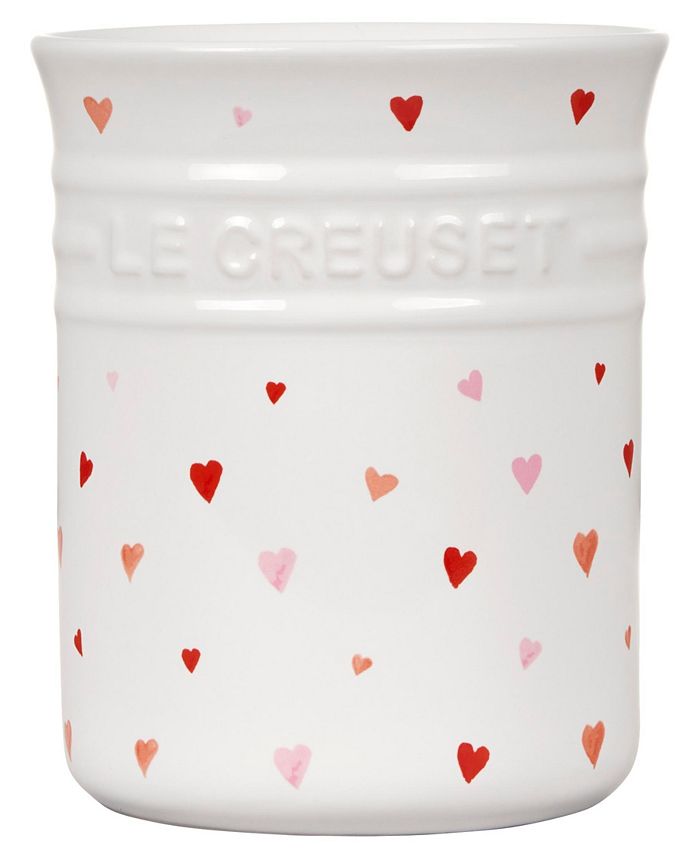 Le Creuset Stoneware 1 Quart Utensil Crock with Heart Applique Macy's