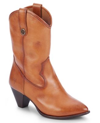 Women s June Western Heeled Leather Boots