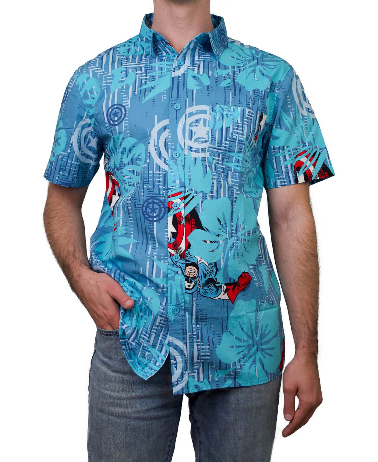 Мужская рубашка Fifth Sun Island Short Sleeves Woven, цвет: Разноцветный — фото 1