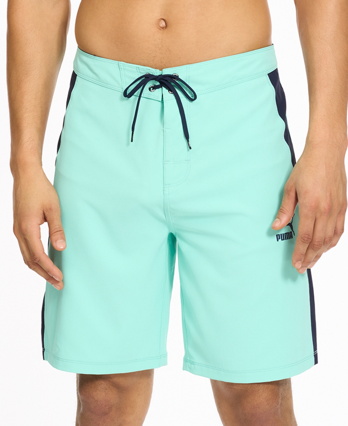 Puma Men's T7 Colorblocked 9" Board Shorts In Green Red