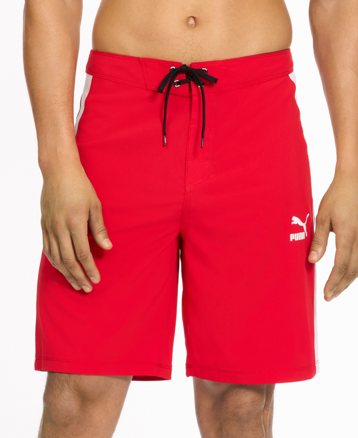 Puma Men's T7 Colorblocked 9" Board Shorts In Medium Red