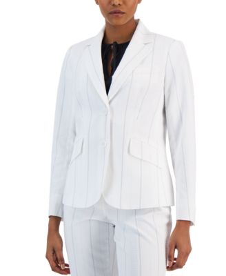 Anne Klein - Women's Seersucker Two-Button Jacket