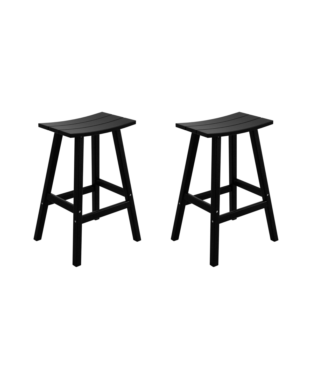 WestinTrends Outdoor Patio Adirondack Bar Height Stool Saddle Seat Chair Set of 2